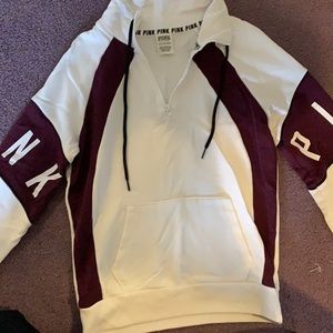 PINK quarter-zip sweatshirt